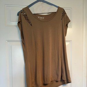 Medium Tunic Top Cato Brand Light Brown